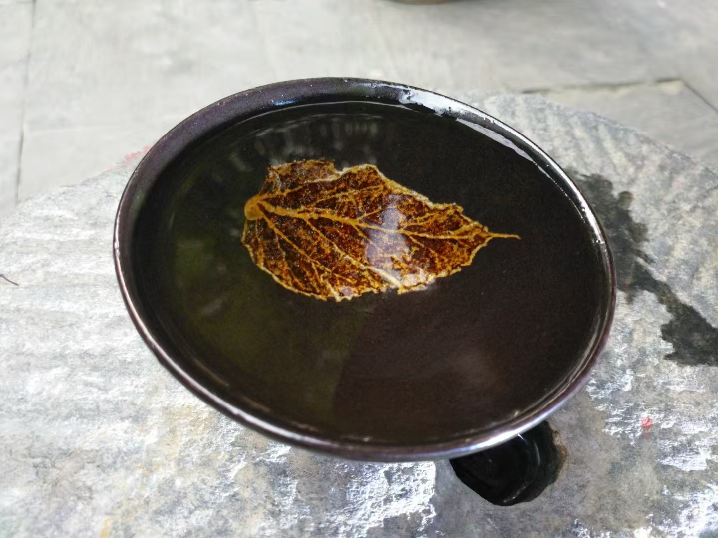 仿古木叶盏